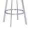 Armen Living Dione 30" Bar Height Swivel Black Faux Leather and Brushed Stainless Steel Bar Stool 840254335141 - alternate 10